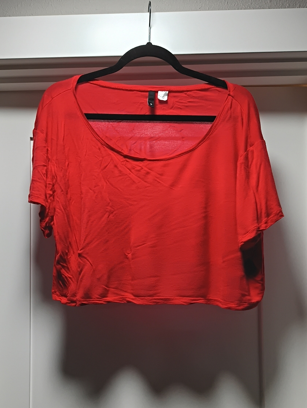 H&M Divided Reddish-Orange Women's Scoop Neck Crop Top